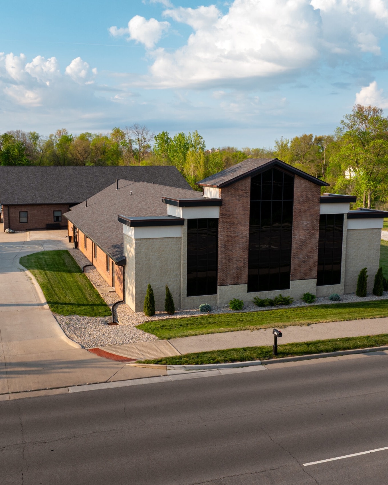Completed commercial exterior project for a Faith building by Locke & Ladder