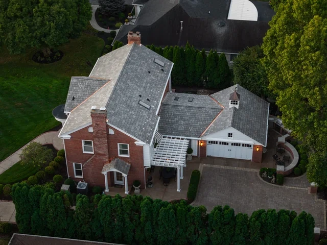 Custom copper valley detail on the Meridian Hills roof