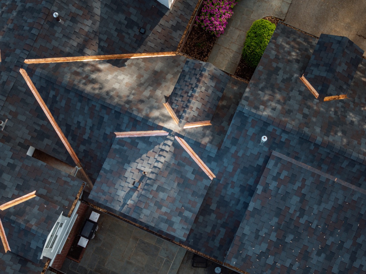 Malarkey Windsor roofing and custom copper project in Meridian Hills, Indianapolis, photo 7 of 12