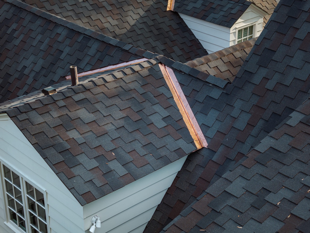 Malarkey Windsor roofing and custom copper project in Meridian Hills, Indianapolis, photo 8 of 12
