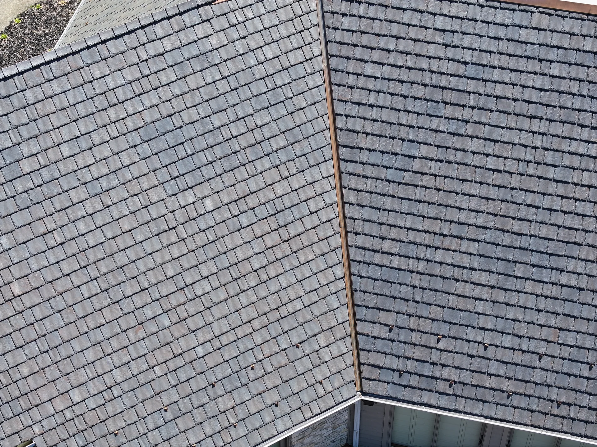 Slate roof hips and valleys in Columbus, Indiana