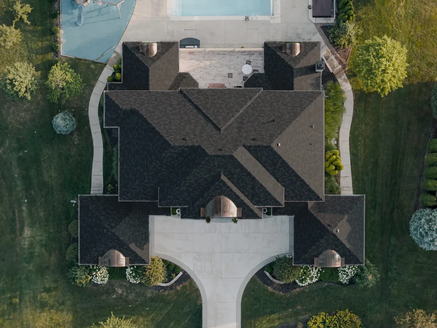 CertainTeed Highland Slate roofing and custom copper project in Hawthorn Ridge, photo 7 of 8