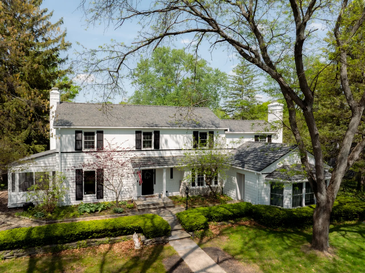 Front elevation with Brava cedar shake roofing in Indianapolis, Indiana