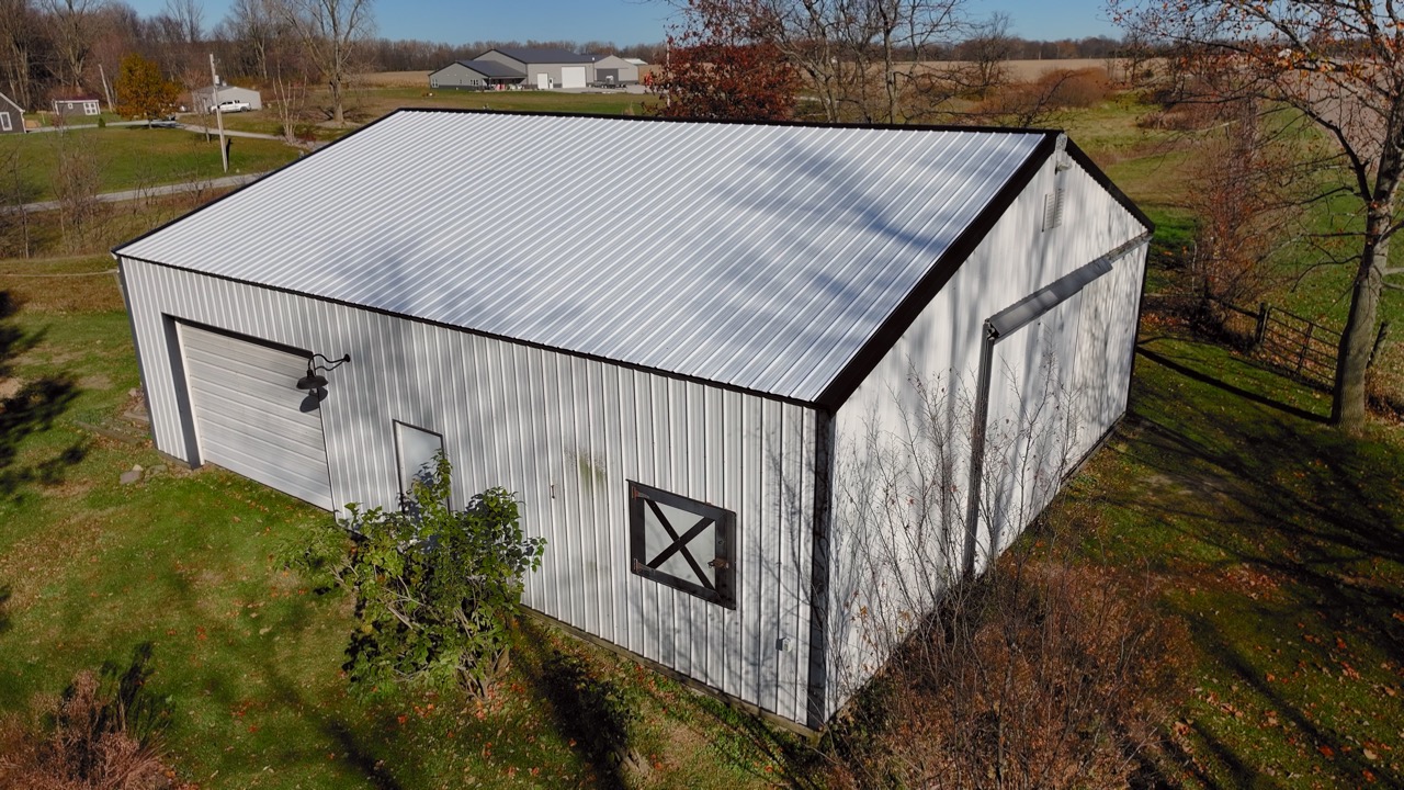 Commercial exposed-fastener metal roofing project in Kirklin, IN, photo 3 of 5