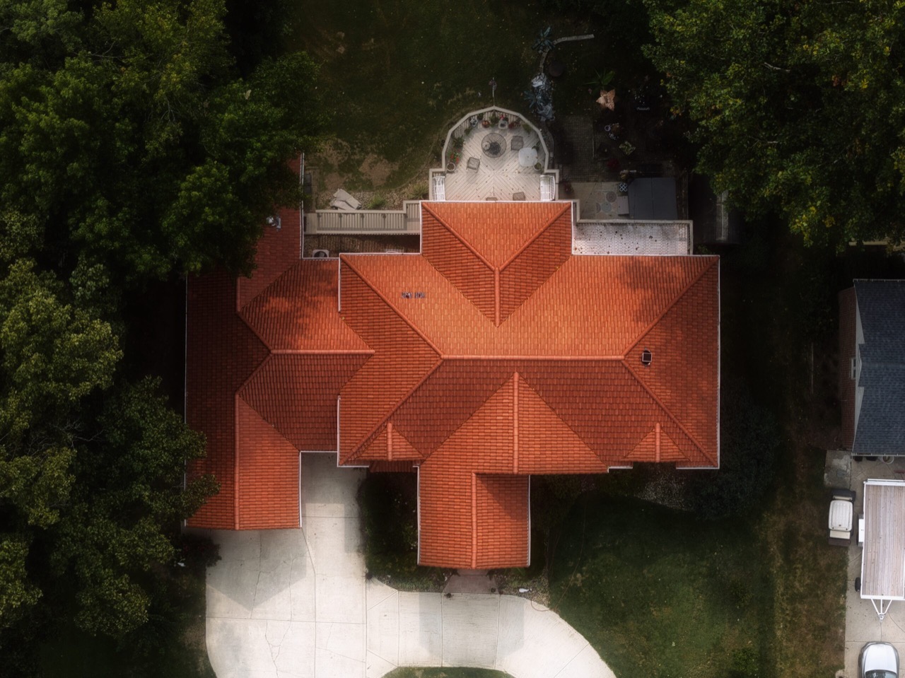 Brava synthetic Spanish barrel tile roofing project in Martinsville, IN, photo 7 of 12