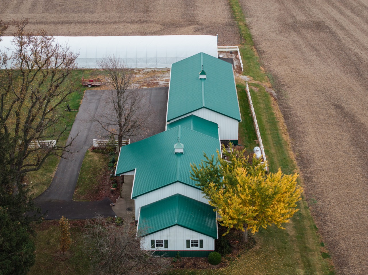 Commercial exposed-fastener metal roofing and gutters project in Michigantown, IN, photo 8 of 8