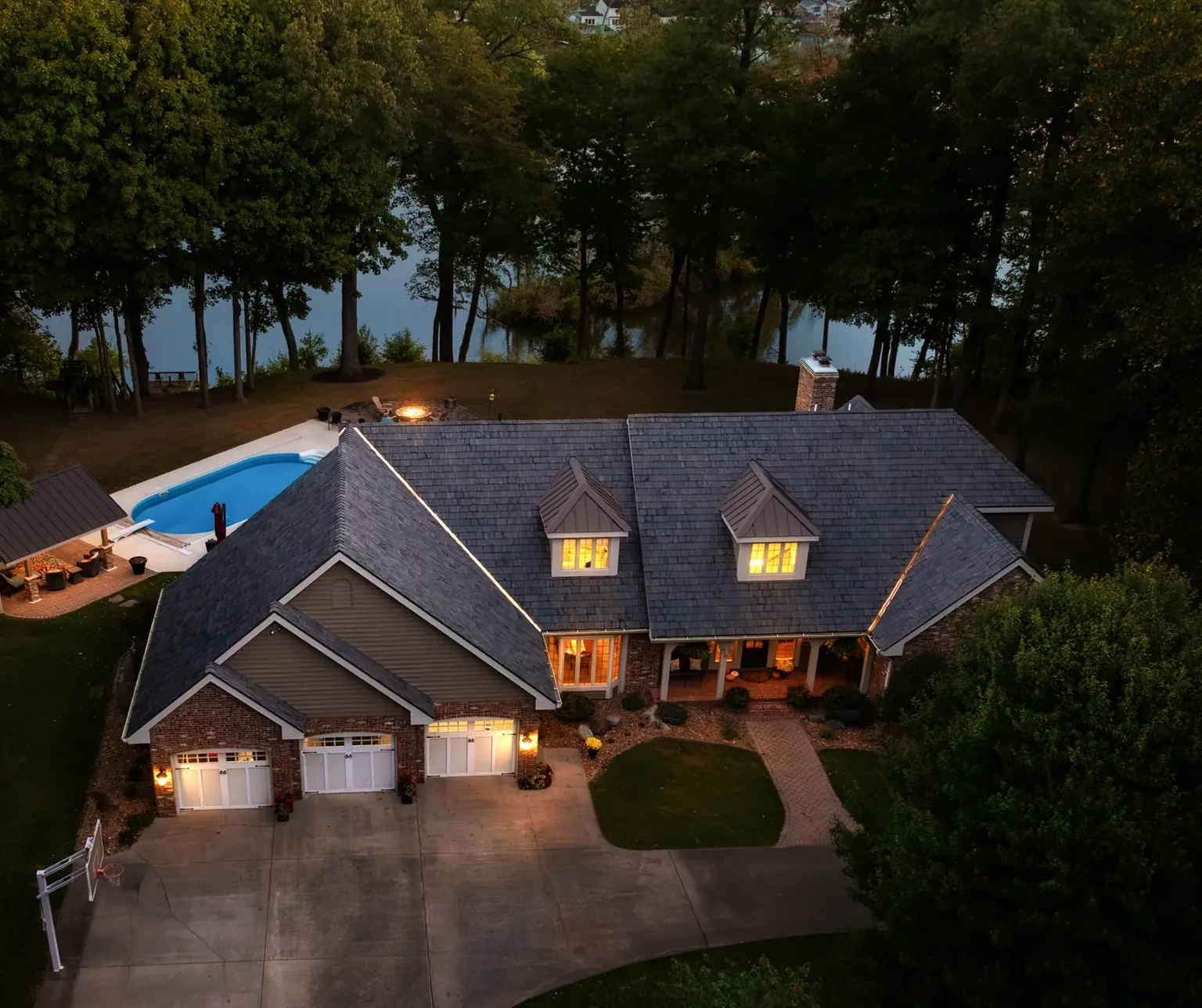 Brava composite cedar roofing and custom copper project in Monticello, IN, photo 4 of 15