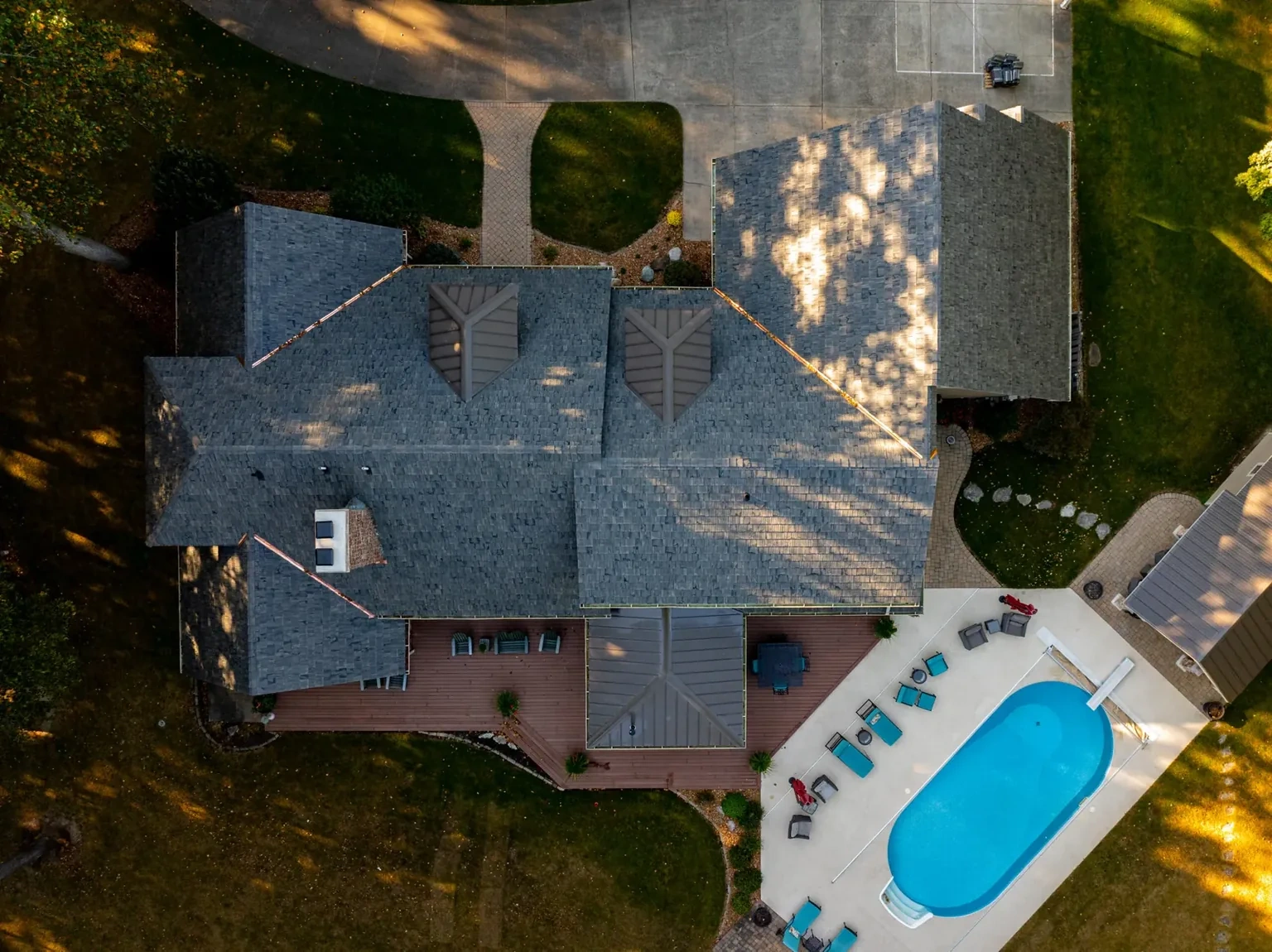 Brava composite cedar roofing and custom copper project in Monticello, IN, photo 12 of 15