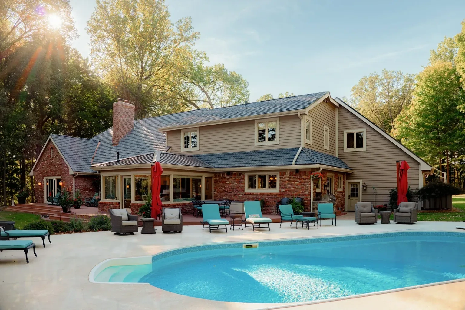 Brava composite cedar roofing and custom copper project in Monticello, IN, photo 15 of 15